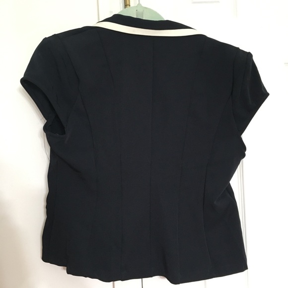 NWT - Blue Cap Sleeve Blazer w/ Nautical Buttons - Picture 3 of 5